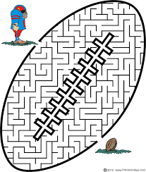 Football Maze Help The Football Player Find The Football Super Bowl Football Superbowl Game Football Party