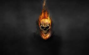 Download Wallpaper The Dark Background Fire Skull Chain Skeleton Ghost Rider Ghost Rider Section Films In Resolution 1920x1200