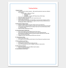 Training Course Outline Template For Word Writing Outline Essay Outline Template Outline Format