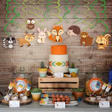 See more party ideas and share yours at catchmyparty.com. Cartoon Animal Baby Shower Party Decor Woodland Theme Birthday Party Favors Forest Squirrel Hedgehog Rabbit Spiral Hanging Swirl Party Diy Decorations Aliexpress