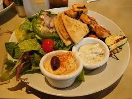 Steak Stack And Greek Salad Picture Of Zoes Kitchen Charlotte Tripadvisor