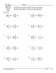 The fraction bar separating numerator and denominator is signaling division: Divide Mixed Number Fractions 2 Worksheets