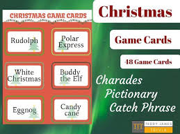 How many pipers piping did my true love give to me? Christmas Game Cards For Charades Pictionary Or Catch Phrase Etsy Catch Phrase Card Games Charades