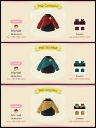 Star Trek The Next Generation Starfleet Uniforms Animalcrossingdesign Animal Crossing Qr New Animal Crossing Animal Crossing