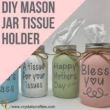 Diy Mason Jar Tissue Holder Mason Jar Crafts Diy Mason Jars Mason Jar Diy