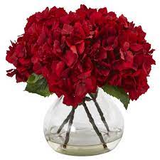 8 5 In 2021 Red Hydrangea Flower Vase Arrangements Hydrangea Arrangements