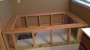 A bathtub liner can provide a new look for your old bathtub surface. Custom Build A Bathtub Frame Install A Bathtub And Walk In Shower Youtube