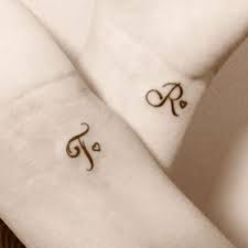 Compass navigation ship wheel combination with anchor tattoo on wrist for couple. Super Cute Couple Tattoo Ideas
