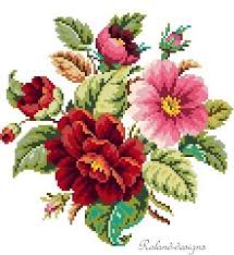Small Bouquet Cross Stitch Pattern Instant Download Cross Stitch Patterns Cross Stitch Stitch Patterns