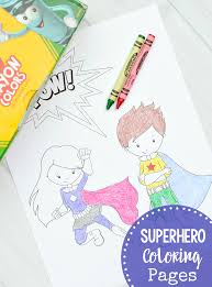 Kids coloring games includes 36 pages of book to color in 2 collections of games. Free Printable Superhero Coloring Sheets For Kids Crazy Little Projects