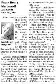 Frank Henry Marquardt Jr. (1934-2017)