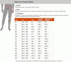 Mens Pant Measurement Chart Clothing United States