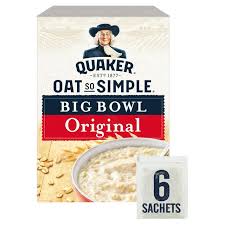 Get full nutrition facts for other quaker products and all your other favorite brands. Quaker Oat So Simple Big Bowl Original Porridge Sachets 6x38 5g Sainsbury S
