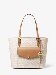 Maybe you would like to learn more about one of these? Jet Set Medium Logo Pocket Tote Bag Michael Kors