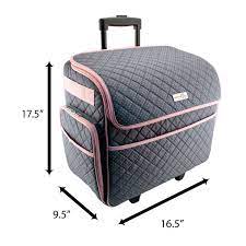 Everything Mary Rolling Sewing Machine Case Pink Grey Walmart Com Walmart Com