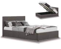 Parade Grey Fabric Double Ottoman Storage Bed Frame Ottoman Storage Bed Bed Frame With Storage King Storage Bed