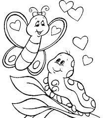 Coloring pages are fun for children of all ages and are a great educational tool that helps children develop fine motor skills, creativity and color recognition! A Butterfly And Her Baby Caterpillar For Boys And Girls Kids And Adults Teenagers And T Butterfly Coloring Page Animal Coloring Pages Valentine Coloring Pages