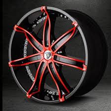 Black And Red Wheels Diablo Wheels Rims Dna 22 24 Inch Black Red Insert Wheel Rims Car Wheels Rims Rims For Cars