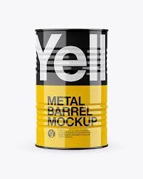 Download Glossy Metal Barrel Mockup In Barrel Mockups On Yellow Images Object Mockups Metal Barrel Mockup Free Psd Free Psd Mockups Templates