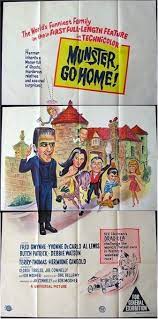 Very Rare Munster Go Home 1966 Original Vintage Movie Poster Three Sheet Starring Fred Gwynne Classic Films Posters Movie Posters Vintage Vintage Movies