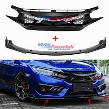 Sponsored Ebay Front Bumper Hood Mesh Grill Front Lip Trims For Honda Civic 2016 2017 2018 Honda Civic Sport Honda Civic 2016 Honda Civic