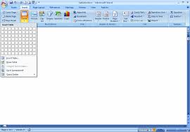 how do i create and format tables in word 2007