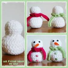2 coloris points utilisés : Tuto Faire Un Bonhomme De Neige Au Crochet Les P Tites Decos De Lolo
