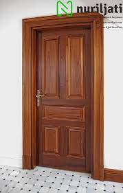 Harga pintu kamar dan kusen jati (pintu minimalis,pintu rumah,pintu ukir ) rp3.500.000. Pintu Rumah Mminimalis Kayu Jati 020 Nuril Jati Furniture