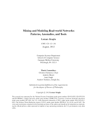Mining and Modeling Real-world Networks: Patterns, Anomalies, and Tools