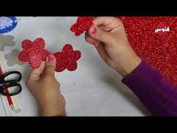 أشغال يدوية طريقة صناعة بوكيه الورد الجوري من الفوم Youtube Paper Flowers Flower Making Foam Sheet Crafts