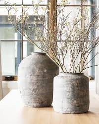 Florero De Hormigon Estampado Gris Claro Claro Estampado Florero Hormigon Haus Deko Dekor Dekorative Vasen