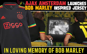 Ajax have unveiled a new third kit inspired by jamaican singer bob marley's iconic song 'three little birds'. Yizec7qe1tdgam