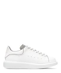 Alexander Mcqueen Spray Paints Oversized Sneakers Black And White Alexander Mcqueen Mens Classic Oversized Sneaker