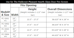 Pleasant Hearth Fieldcrest Glass Firescreen Midnight Black