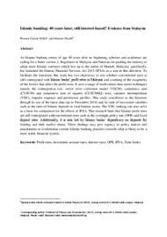 Financial services act 2013 date of royal assent date of publication in the gazette 18 mar 2013 22 mar 2013. Islamic Banking 40 Years Later Still Interest Based Evidence From Malaysia Munich Personal Repec Archive