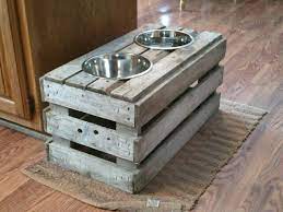 Mark Just Finished Raised Dog Feeder From Old Crate Variation Of Pinterest Idea Dog House Diy Diy Dog Stuff Diy Stuffed Animals