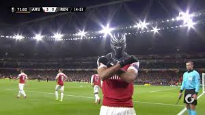 10 times aubameyang & lacazette saved arsenal! Auba Black Panther Celebration Caps Arsenal Win Over Stade Rennes
