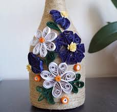 Decor De Bouteille Decor De Bouteille De Vin Cadeau De Decor A La Maison Bouteille De Gain Decoree Bouteilles Enveloppees De Vin Art De Bouteille De Vin B Bottles Decoration Wine