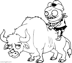 30 free printable plants vs zombies coloring pages. Zombie Bull From Pvz 2 Coloring Page Coloringall