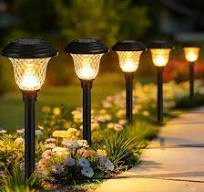 Beau Jardin 8 Pack Solar Pathway Lights White+Color Changing Stainless  Steel 3 Mode Outdoor Multicolor Metal Solar Powered Waterproof Glass for  Garden ...