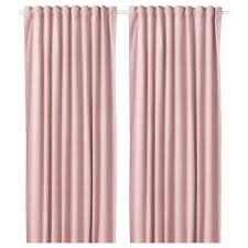 Elegant comfort set of 2 window curtains sheer panel with 2 rod pocket 60w x 84inch. Sanela Light Pink Room Darkening Curtains 1 Pair 140x250 Cm Ikea