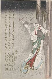 Totoya Hokkei Japanese 1780 1850 Woman In The Rain At Midnight Driving A Nail Into A Tree To Invoke Evil On Her Unfaithf Art Japanese Art Japanese Painting