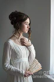 Young Woman In A Regency Period Dress By The Window Art Print By Lee Avison Dresses Regency Era Fashion Period Dress