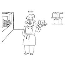 Encourage children to draw and color a baker and practice writing letter b b. 10 Yummy Bread Coloring Pages For Your Little One