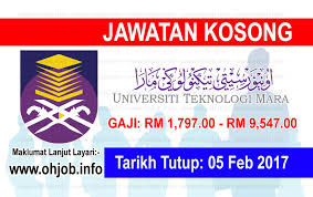 1.profesor gred vk7 2.profesor madya gred dm53 3.pensyarah kanan gred dm51 4.pensyarah gred dm45. Jawatan Kosong Universiti Teknologi Mara Uitm 05 Februari 2017 Jawatan Kosong Kerajaan Swasta Terkini Malaysia 2021 2022