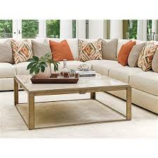 Quality new & used furniture from modern square coffee table 3 ft by 3 ft with two levels of open storage. Lexington Stone Canyon Modern Square Silver Travertine Stone Top Coffee Table 41 W 50 W Kathy Kuo Home