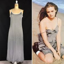 Vintage Dresses Skirts 90 S Grunge Athletic Mesh Club Kid Maxi Slip Dress Anos 90