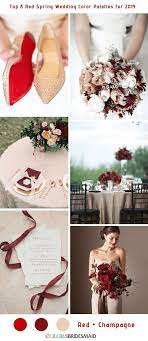 Top 8 Red Spring Wedding Color Palettes For 2019 Red Wedding Theme Spring Wedding Color Palette Wedding Colors Red