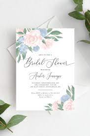 Bridal Shower Invitation Template Editable Invite Template Instant Download Blush Pink Dusty Blue Floral 137v10 In 2021 Bridal Shower Invitations Templates Blush Wedding Invitations Bridal Shower Invitations