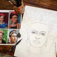 Painting Frida Kahlo - Stephanie Corfee